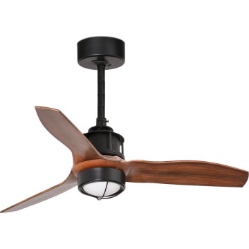 FARO 33425WT1N - LED stropni ventilator s prigušivanjem JUST FAN s LED/16W/230V Ø 81 cm smeđa/crna Wi‑Fi Tuya + daljinsko upravljanje
