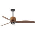FARO 334351N - LED stropni ventilator s prigušivanjem WEAVER M LED/16W/230V, promjer 128 cm, smeđa/crna, s daljinskim upravljačem