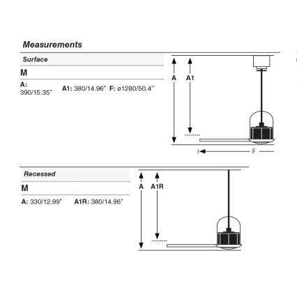 FARO 334351N - LED stropni ventilator s prigušivanjem WEAVER M LED/16W/230V, promjer 128 cm, smeđa/crna, s daljinskim upravljačem