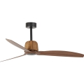 FARO 33435WT - Stropni ventilator WEAVER M Ø 128 cm smeđa/crna Wi-Fi Tuya + daljinski upravljač
