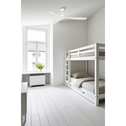 FARO 33446WT - Stropni ventilator GOTLAND L bijela pr. 132 cm Wi-Fi Tuya + daljinski upravljač