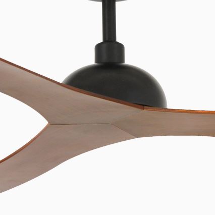 FARO 33447WT - Stropni ventilator GOTLAND L smeđa/crna pr. 132 cm Wi-Fi Tuya + daljinski upravljač