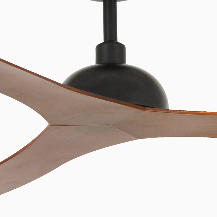 FARO 33447WT - Stropni ventilator GOTLAND L smeđa/crna pr. 132 cm Wi-Fi Tuya + daljinski upravljač