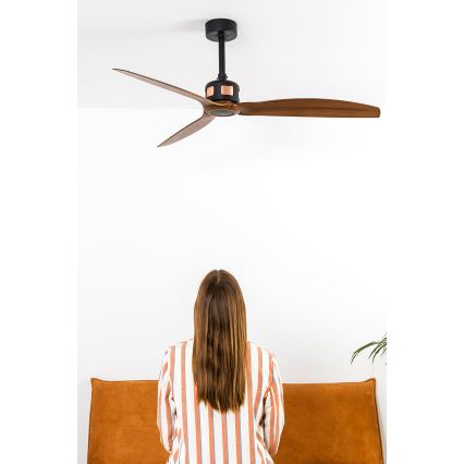 FARO 33451WT - Stropni ventilator COPPER FAN M, promjer 128 cm, smeđa/crna, Wi-Fi Tuya + daljinski upravljač