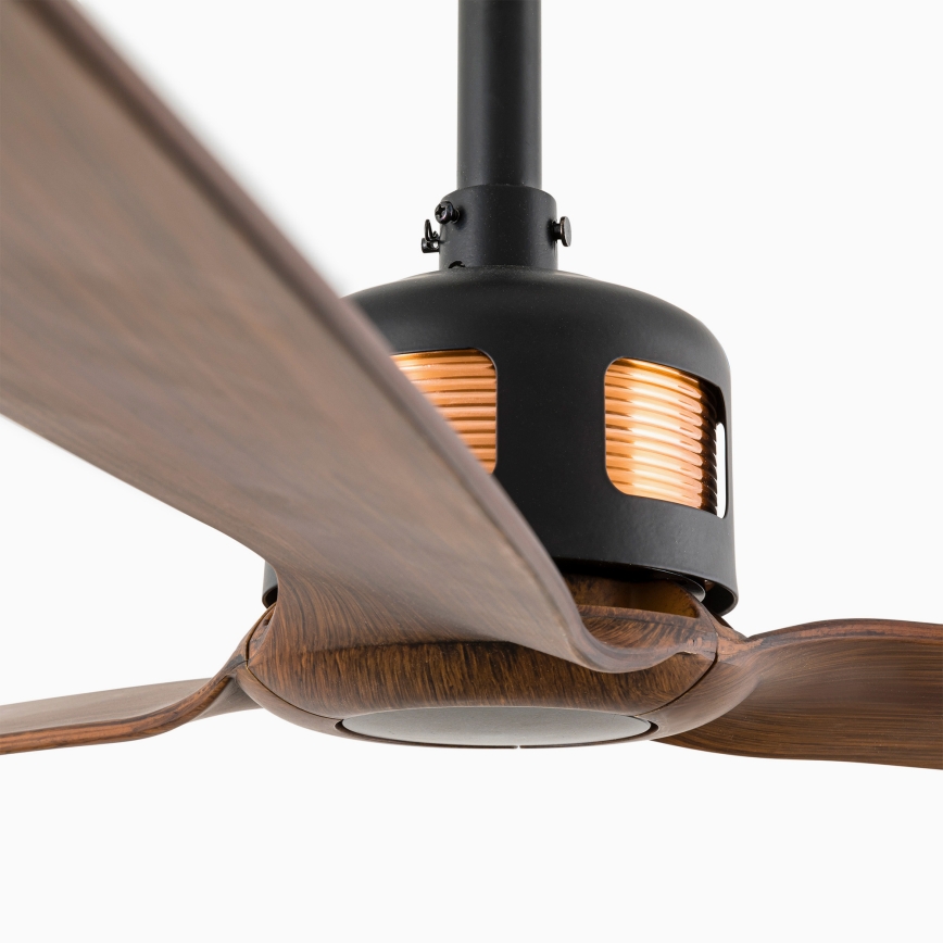 FARO 33451WT - Stropni ventilator COPPER FAN M, promjer 128 cm, smeđa/crna, Wi-Fi Tuya + daljinski upravljač