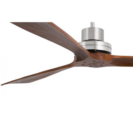 FARO 33464DC - Stropni ventilator LANTAU XL smeđa/mat krom pr. 168 cm + daljinski upravljač