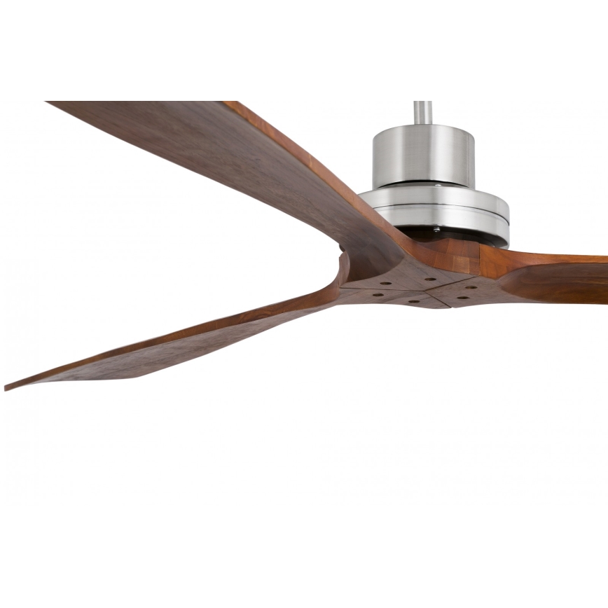 FARO 33464DC - Stropni ventilator LANTAU XL smeđa/mat krom pr. 168 cm + daljinski upravljač
