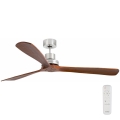FARO 33464DC - Stropni ventilator LANTAU XL smeđa/mat krom pr. 168 cm + daljinski upravljač