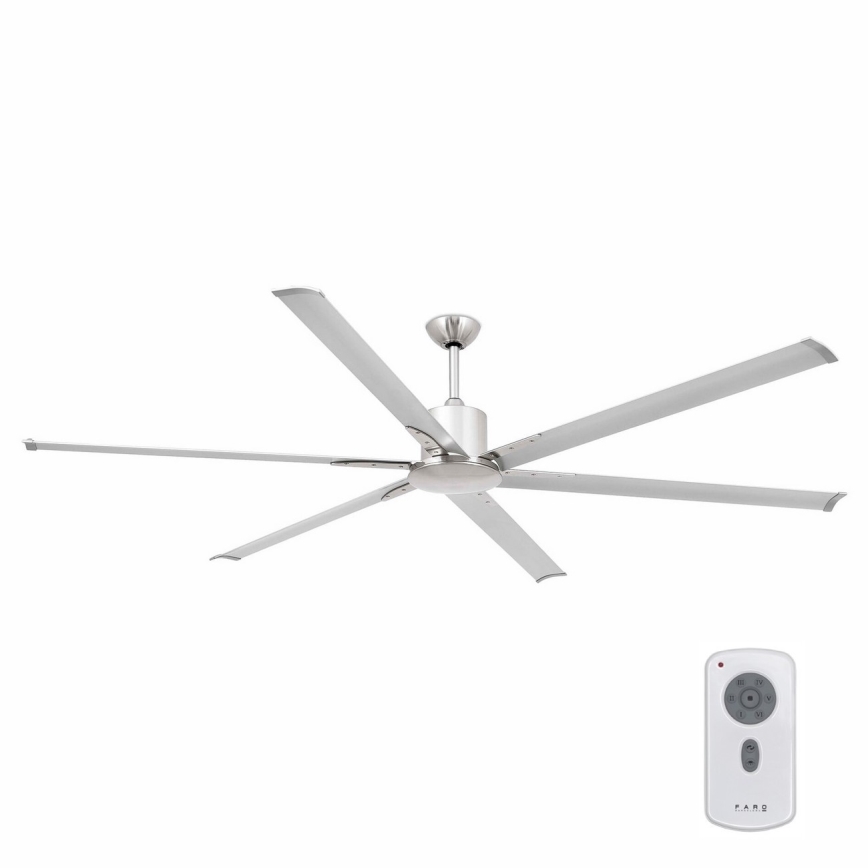 FARO 33465A - Stropni ventilator ANDROS XL mat krom pr. 213 cm + daljinski upravljač