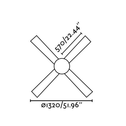 FARO 33470 - Stropni ventilator PALK 2xE14/40W/230V + daljinski upravljač