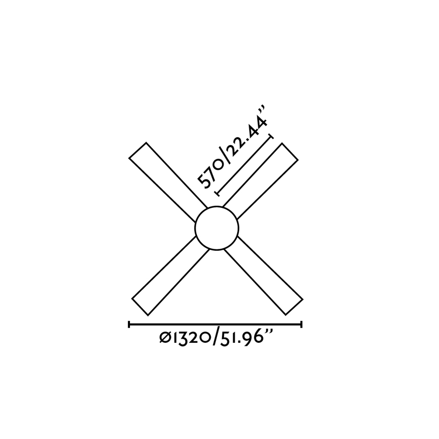 FARO 33470 - Stropni ventilator PALK 2xE14/40W/230V + daljinski upravljač