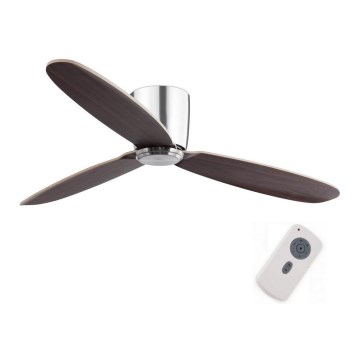 FARO 33472N - Stropni ventilator NIAS mat krom/smeđa pr. 132 cm + daljinski upravljač