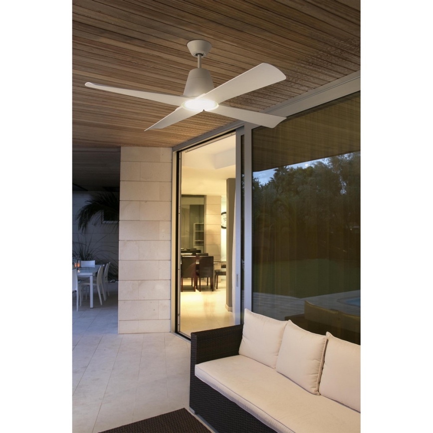 FARO 33480 - Stropni ventilator TYPHOON IP44 pr. 130 cm bijela + daljinski upravljač