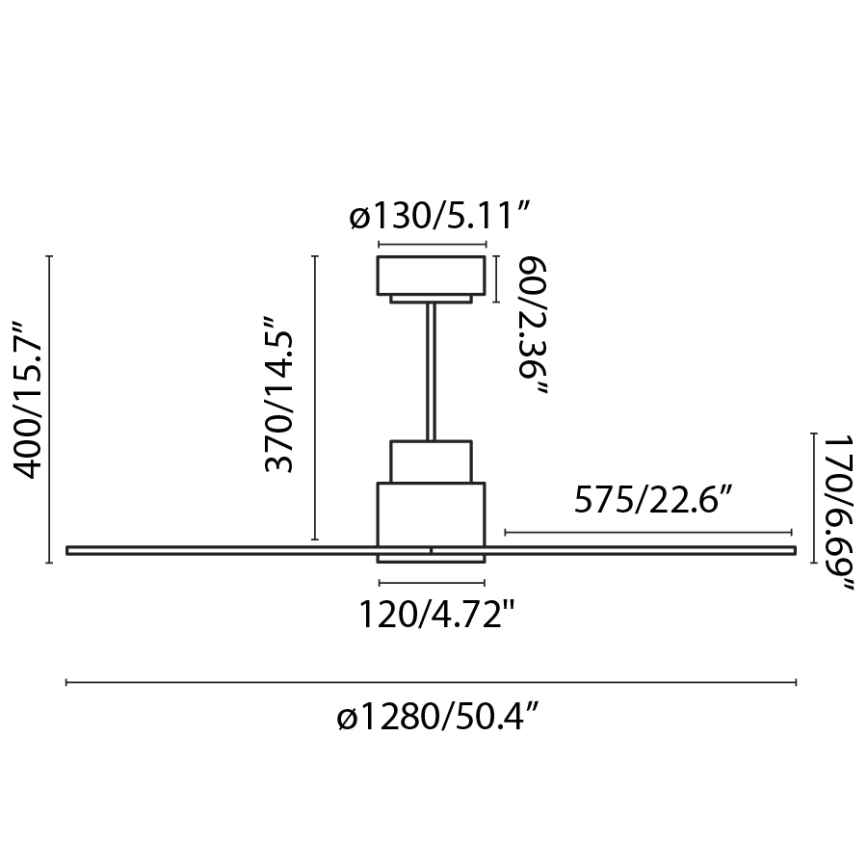 FARO 33487WP - Stropni ventilator NASSAU M bijela pr. 128 cm SMART + daljinski upravljač