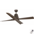 FARO 33490 - Stropni ventilator TYPHOON IP44 smeđa + daljinski upravljač