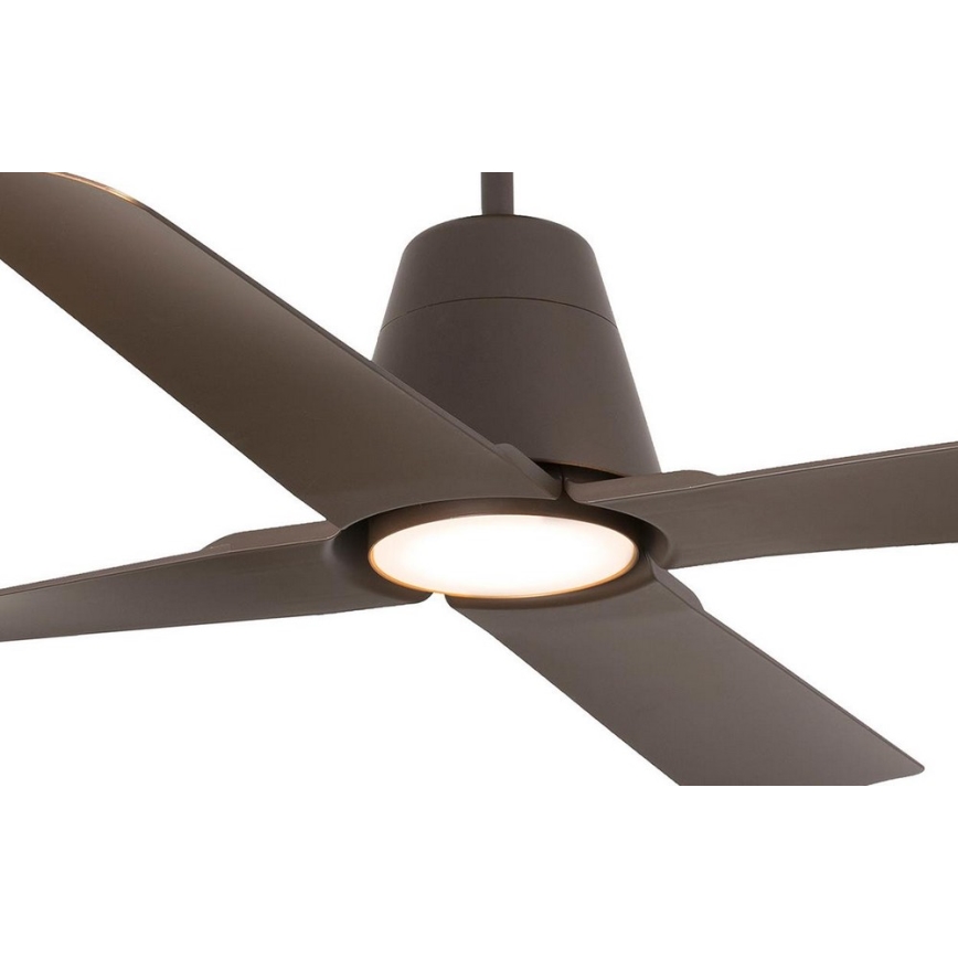 FARO 33490 - Stropni ventilator TYPHOON IP44 smeđa + daljinski upravljač