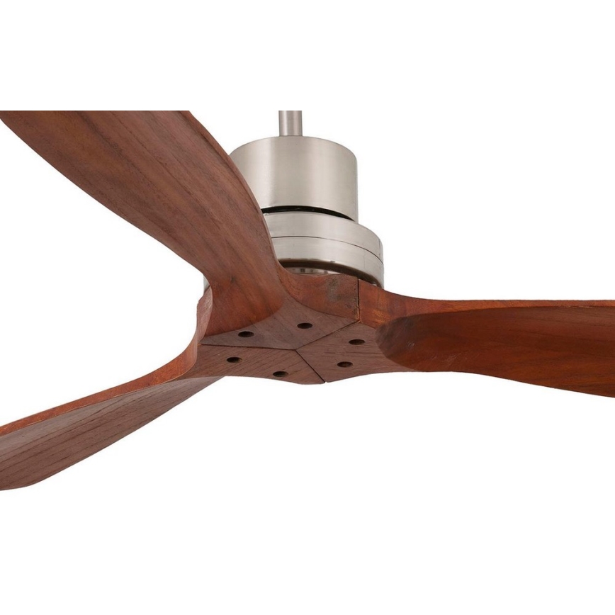 FARO 33508 - Stropni ventilator MINI LANTAU krom/smeđi | Svijet svjetiljki