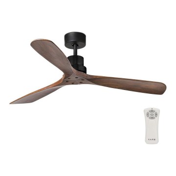 FARO 33516DC- Stropni ventilator LANTAU crna/smeđa pr. 132 cm + daljinski upravljač