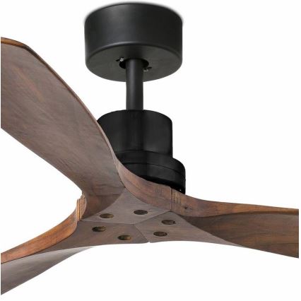 FARO 33516DC- Stropni ventilator LANTAU crna/smeđa pr. 132 cm + daljinski upravljač