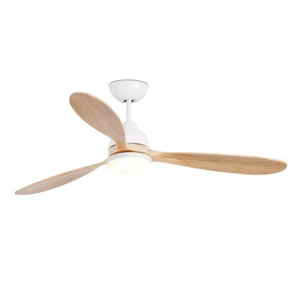 FARO 33524WP - LED Stropni ventilator POROS L LED/19W/230V drvo/bijela pr. 132 cm SMART + daljinski upravljač