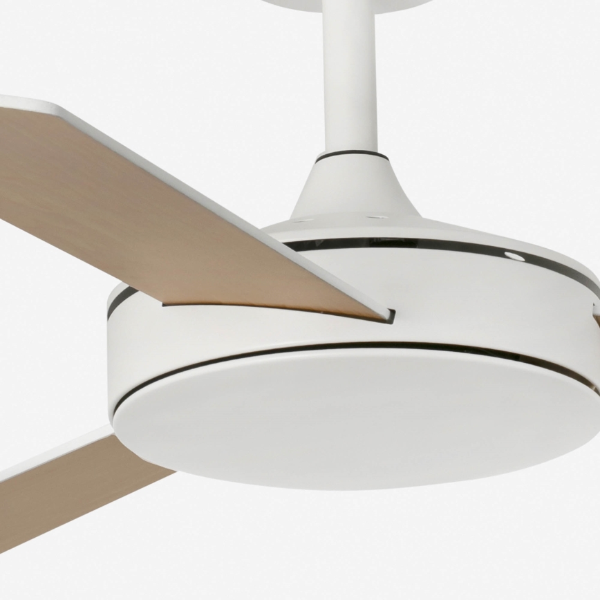 FARO 33603DC - Stropni ventilator MINI MALLORCA S smeđa/bijela pr. 106 cm + daljinski upravljač