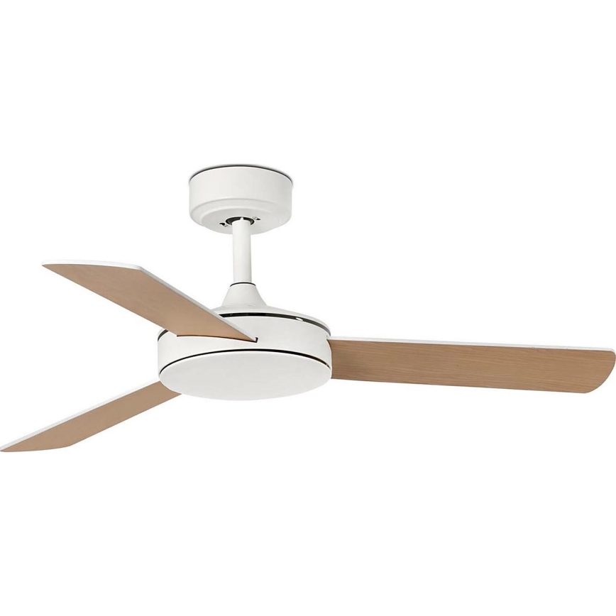 FARO 33603DCWT - Stropni ventilator MINI MALLORCA S smeđa/bijela pr. 106 cm Wi-Fi Tuya + daljinski upravljač