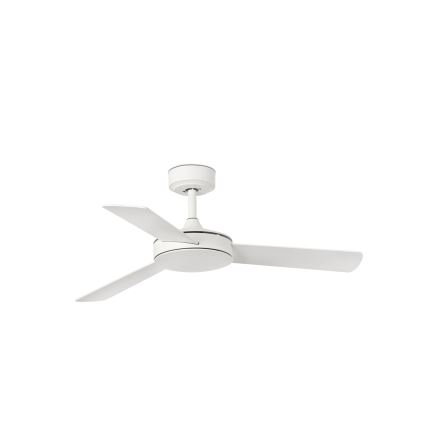FARO 33603DCWT - Stropni ventilator MINI MALLORCA S smeđa/bijela pr. 106 cm Wi-Fi Tuya + daljinski upravljač