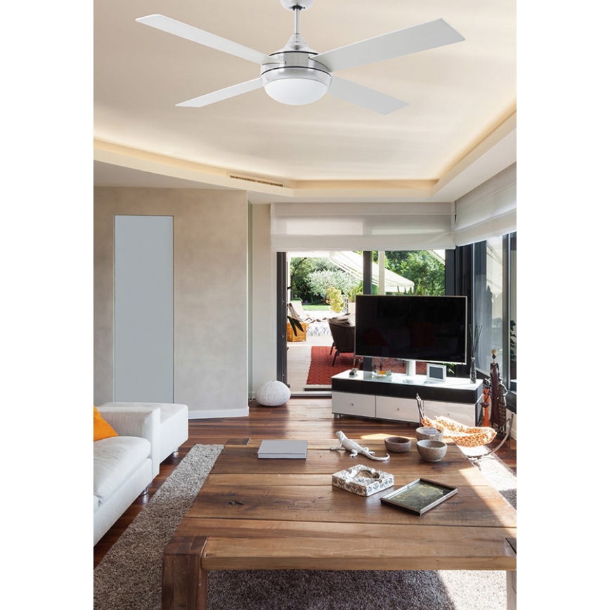 FARO 33701 - Stropni ventilator ICARIA s daljinskim upravljačem 2xE27/20W/230V siva promjer 132 cm + daljinsko upravljanje