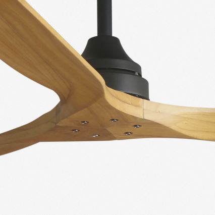 FARO 33718DC- Stropni ventilator ALO L drvo/crna pr. 152 cm + daljinski upravljač