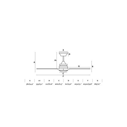 FARO 33719 - LED Stropni ventilator ALO LED/17W/230V