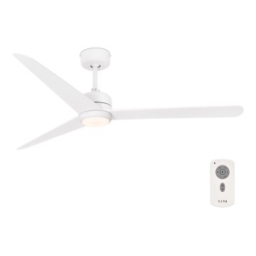 FARO 33722 - LED Stropni ventilator NU LED/18W/230V bijela pr. 132 cm + daljinski upravljač