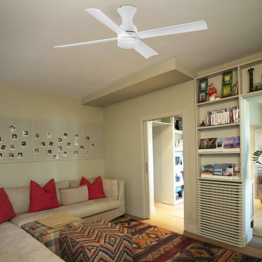 FARO 33756 - LED Stropni ventilator FRASER LED/16W/230V bijela pr. 120 cm + daljinski upravljač