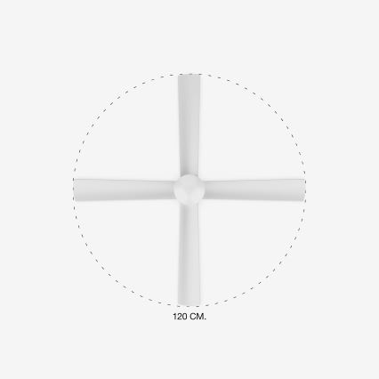 FARO 33756 - LED Stropni ventilator FRASER LED/16W/230V bijela pr. 120 cm + daljinski upravljač