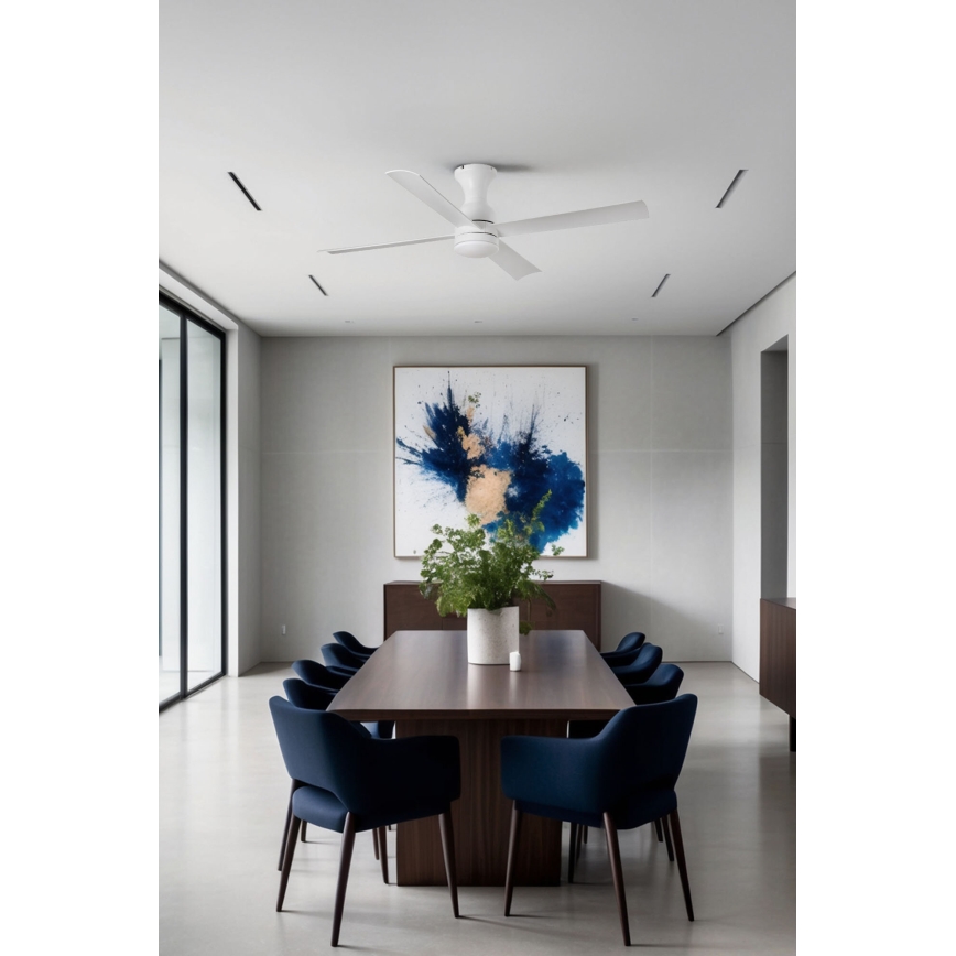 FARO 33756WT - LED Stropni ventilator FRASER XL LED/16W/230V bijela pr. 120 cm Wi-Fi Tuya + daljinski upravljač