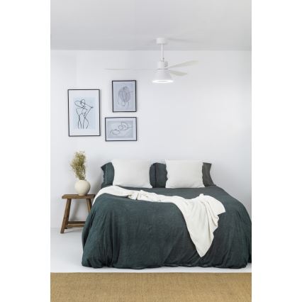 FARO 33760WT-22 - LED Prigušivi stropni ventilator AMELIA L CONE LED/20W/230V 2700/3500/5000K bijela pr. 132 cm Wi-Fi Tuya + daljinski upravljač