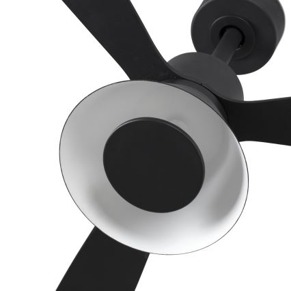 FARO 33761WT-23 - LED Prigušivi stropni ventilator AMELIA L CONE LED/20W/230V 2700/3500/5000K crna pr. 132 cm Wi-Fi Tuya + daljinski upravljač