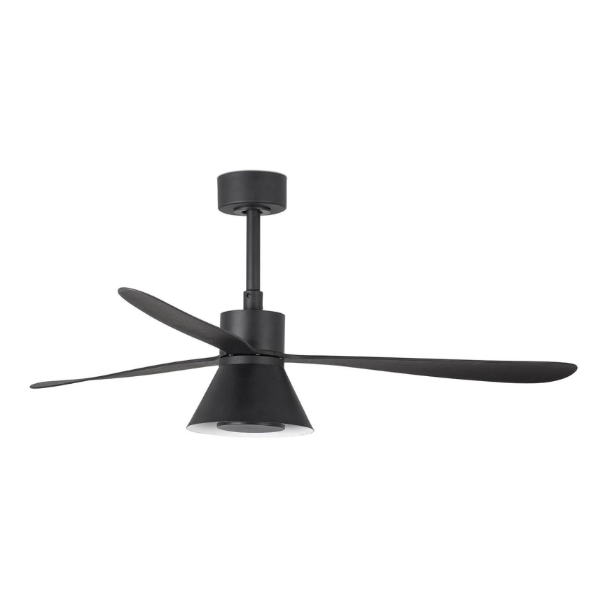 FARO 33761WT-23 - LED Prigušivi stropni ventilator AMELIA L CONE LED/20W/230V 2700/3500/5000K crna pr. 132 cm Wi-Fi Tuya + daljinski upravljač