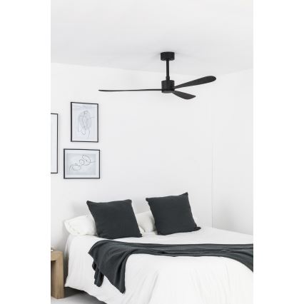 FARO 33761WT - Stropni ventilator AMELIA L crna pr. 132 cm Wi-Fi Tuya + daljinski upravljač