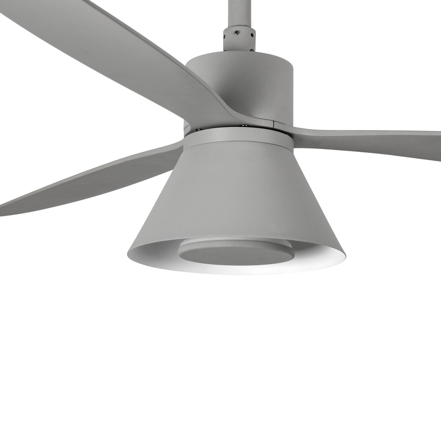 FARO 33762WT-24 - LED Prigušivi stropni ventilator AMELIA L CONE LED/20W/230V 2700/3500/5000K siva pr. 132 cm Wi-Fi Tuya + daljinski upravljač