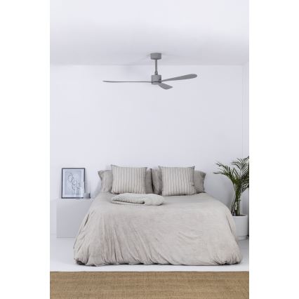 FARO 33762WT - Stropni ventilator AMELIA L siva pr. 132 cm Wi-Fi Tuya + daljinski upravljač