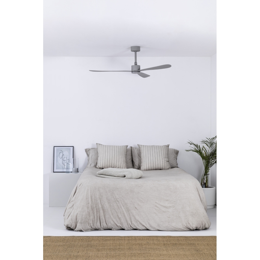 FARO 33762WT - Stropni ventilator AMELIA L siva pr. 132 cm Wi-Fi Tuya + daljinski upravljač