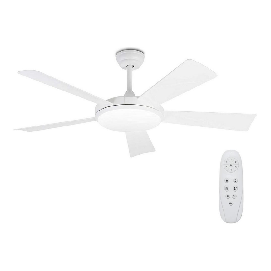 FARO 33803 - LED Stropni ventilator SAONA LED/24W/230V bijela pr. 132 cm + daljinski upravljač