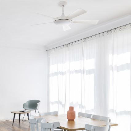 FARO 33803 - LED Stropni ventilator SAONA LED/24W/230V bijela pr. 132 cm + daljinski upravljač
