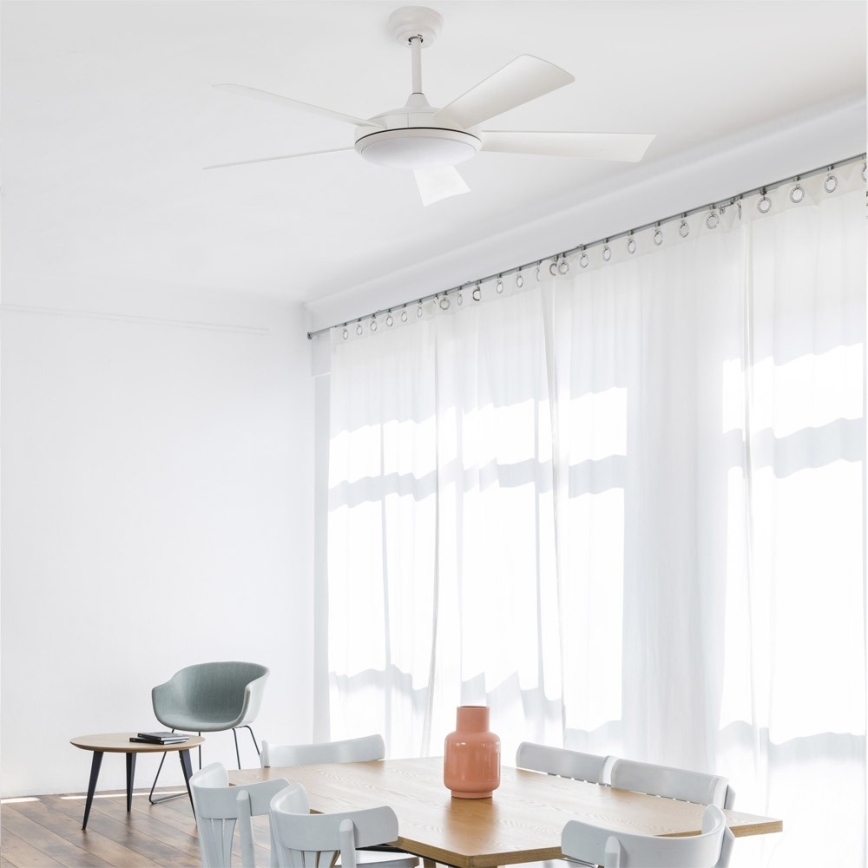 FARO 33803 - LED Stropni ventilator SAONA LED/24W/230V bijela pr. 132 cm + daljinski upravljač