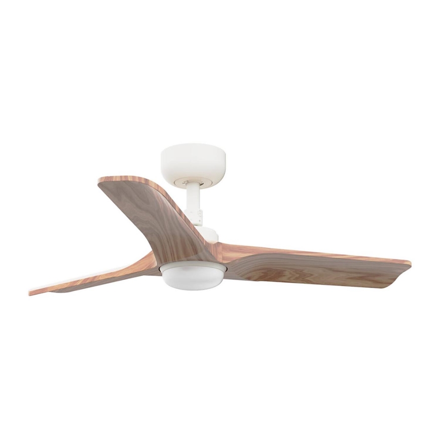 FARO 33805-1TW - LED Prigušivi stropni ventilator HEYWOOD S LED/10W/230V 2700/4000/6000K drvo/bijela pr. 90 cm + daljinski upravljač
