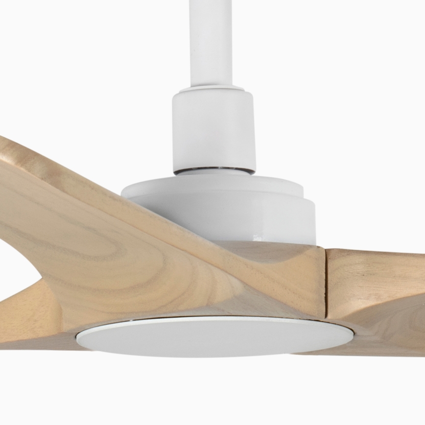 FARO 33805WT - Stropni ventilator HEYWOOD S drvo/bijela pr. 90 cm Wi-Fi Tuya + daljinski upravljač