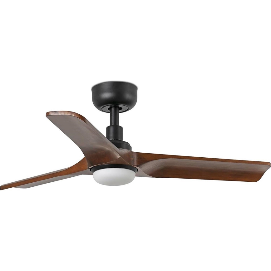 FARO 33806WT-1TW - LED Prigušivi stropni ventilator HEYWOOD S LED/10W/230V 2700/4000/6000K drvo/crna pr. 90 cm Wi-Fi Tuya + daljinski upravljač