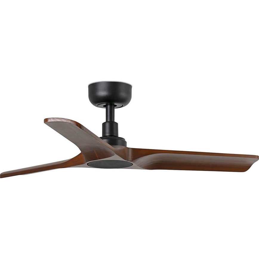 FARO 33806WT - Stropni ventilator HEYWOOD S drvo/crna pr. 90 cm Wi-Fi Tuya + daljinski upravljač