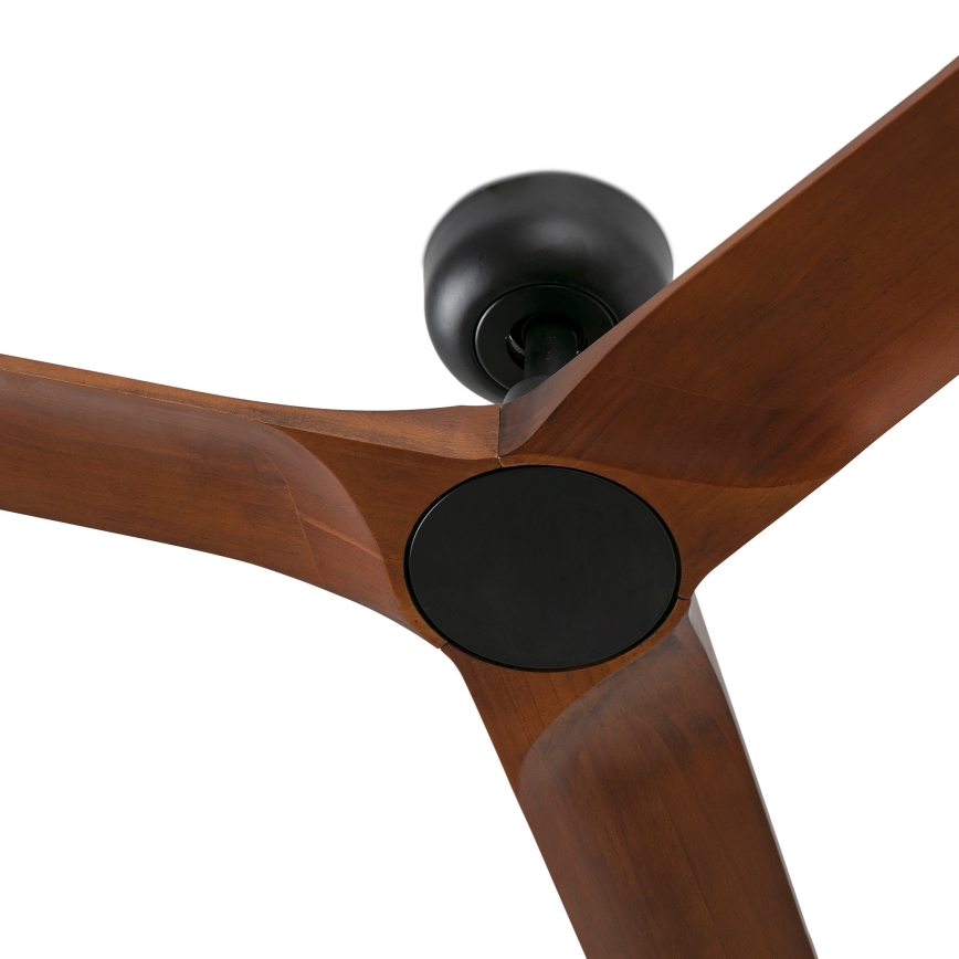 FARO 33806WT - Stropni ventilator HEYWOOD S drvo/crna pr. 90 cm Wi-Fi Tuya + daljinski upravljač