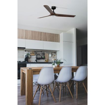 FARO 33809-1TW - LED ventilator HEYWOOD s prigušivanjem, 10W/230V, 2700/3000/4000K, Ø 132 cm + daljinski upravljač